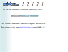 Tablet Screenshot of minicar.de